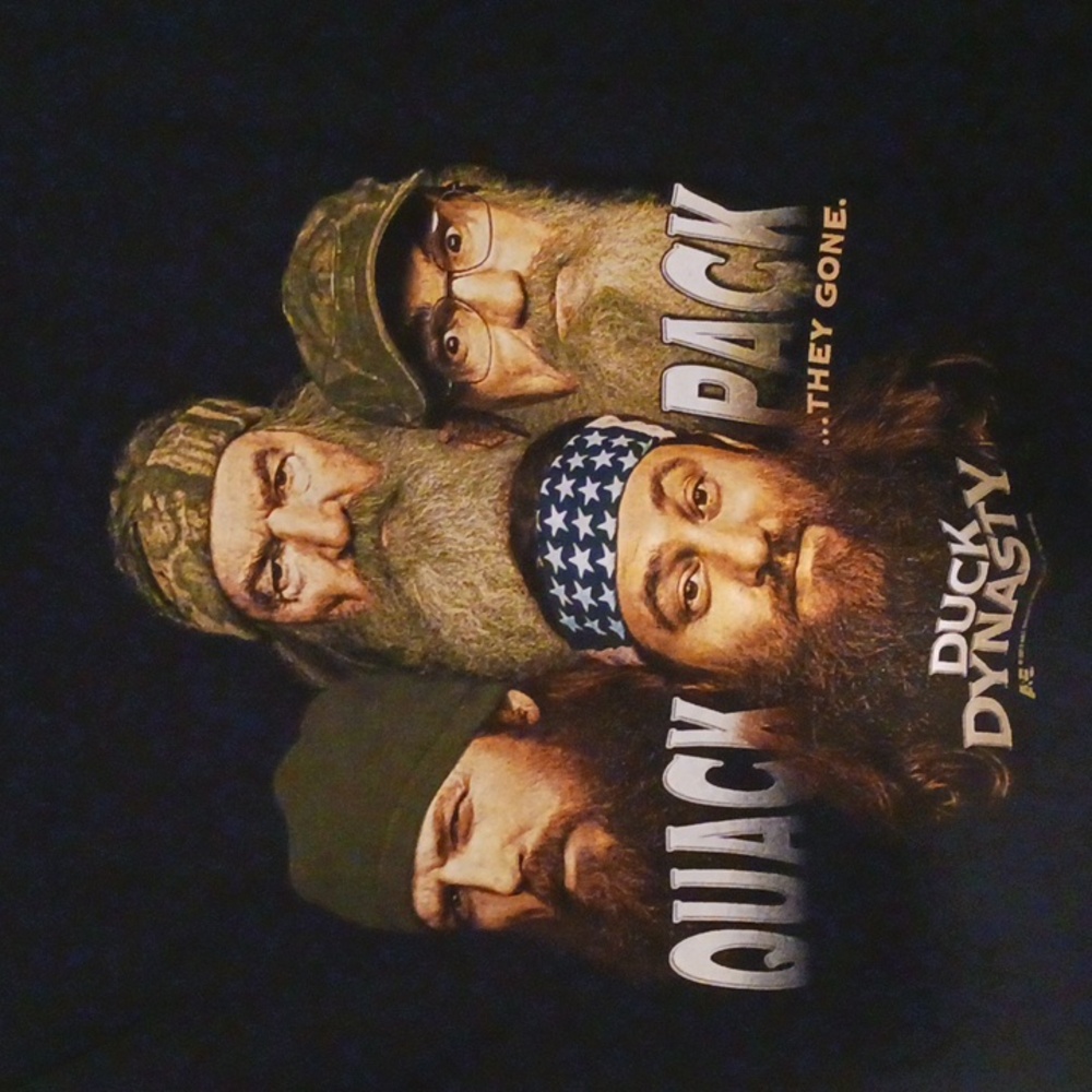 Duck Dynasty Quack Pack They Gone Men's Black T-shirt Thick 100% Cotton L